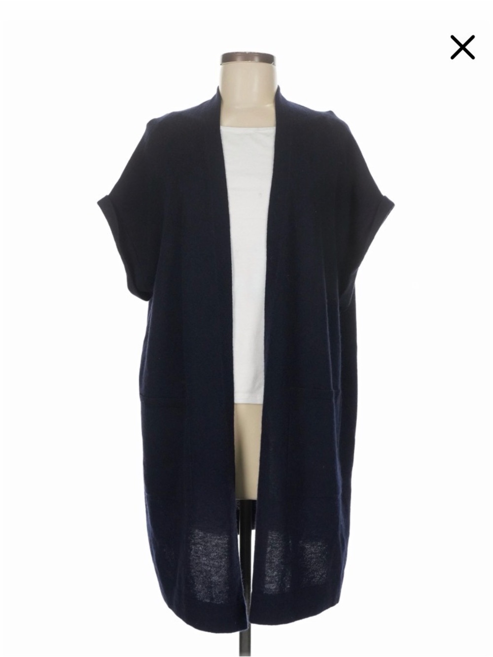 Vince Cashmere Open-Front Cardigan Vest